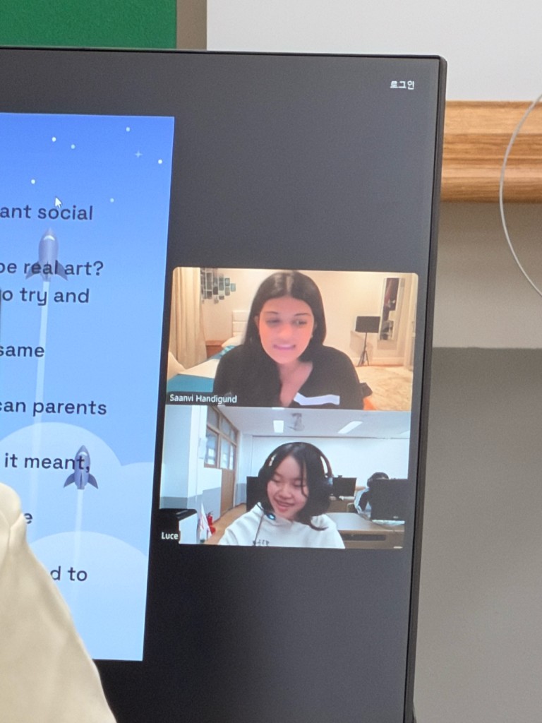 Saanvi Handigund tutoring a student over Zoom